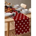 thumbnail image 3 of 4th of July Table Runner, Washable Cotton Linen Table Runners 90 Inches Long, Vintage Independence Day Red Star Dresser Scarf Runner for Dining/Coffee/Kitchen/Hallway Tables 13.8''''x90'''', 3 of 7