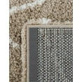 thumbnail image 5 of Unique Loom Rabat Shag Collection Area Rug - Trellis (8' x 10' Rectangle Taupe/Ivory), 5 of 7