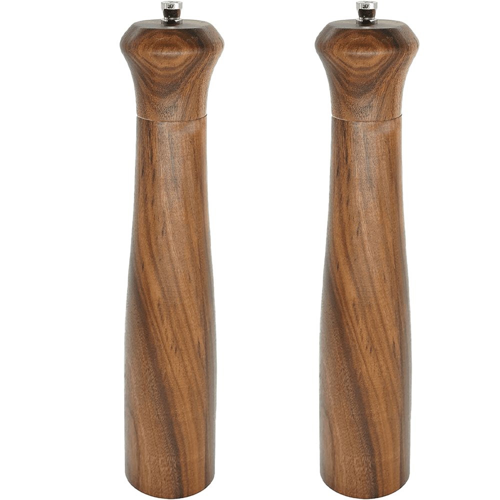 Acacia Wood Salt & Pepper Grinders  Wood & Ceramic Salt & Pepper Mills –  Wondrwood