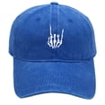 thumbnail image 2 of ManxiVoo Retro Washed Distressed Gothic Baseball Cap for Men Women with Ponytail Hole Outdoor Sun Hat, 2 of 3