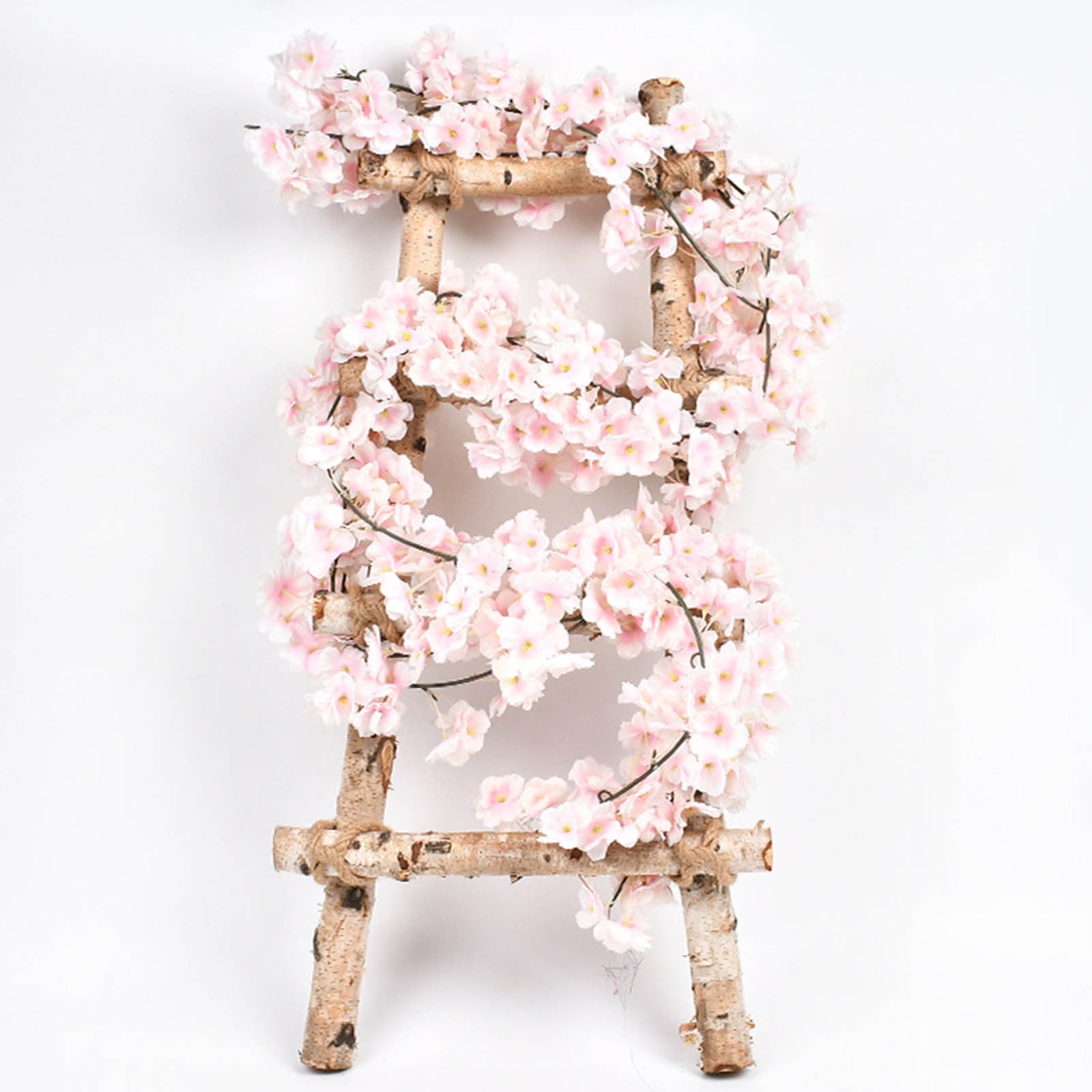 LYCAQL 6pcs Artificial Cherry Blossom Flower Vines Flowers for Outdoors Hanging Silk Flowers Garland for Wedding Party Home Japanese Kawaii Decor Flower Wall Wisteria Hanging Flowers