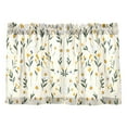 thumbnail image 6 of joogoo Daisy Floral Curtains Sets Half Window Cafe Farmhouse Tier 2 Panels Short Curtain Rod Pocket 27"W x 24"L, 6 of 7