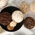 thumbnail image 3 of Decorative Bowl & Vase Filler Balls for Home Decor, Set of 6 PCS Natural Tone Rattan Wicker Balls Centerpieces Decoration, Decorative Orbs Vase Bowl Filler for Table Centerpieces, 3 of 4