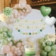 thumbnail image 4 of Decoración de cumpleaños de oro verde, decoración de cumpleaños para niña, decoración de cumpleaños infantil de la selva con pancarta de feliz cumpleaños, guirnalda de globos, pompones verdes para, 4 of 7