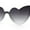 White - Smoke, variant on Womens Retro Heart Shape Plastic Inset Lens Iconic Sunglasses White - Smoke