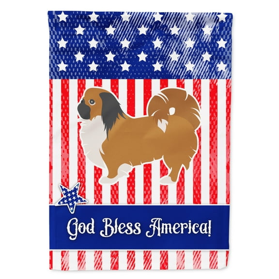 Carolines Treasures BB3338GF USA Patriotic Pekingese Flag Garden Size  Small multicolor