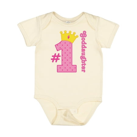 

Inktastic Number One Goddaughter Gift Baby Girl Bodysuit