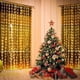 thumbnail image 5 of 1 cortina de luces LED de 3 x 3 m, luces navideñas, guirnalda navideña para árbol de Navidad con 8 modos de control remoto, decoraciones navideñas para fiestas y el hogar, 5 of 5