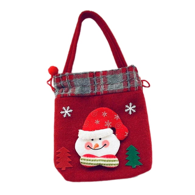 Bolsas para regalos navideños, bolsas de regalo con cordón, bolsas de regalo para envolver regalos navideños, rojo