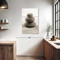 thumbnail image 3 of Elephant Stock Stone Stack On Zen Garden Wall Art - Vertical Multi Panel Canvas - Spa Wall Decor - Wellness Multi Panel - Beige And Gray Decor - 24" x 38", 3 of 8