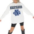 thumbnail image 2 of Women's Gameday Couture White North Georgia Nighthawks Big Goals Oversized Long Sleeve T-Shirt, 2 of 5