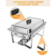 thumbnail image 2 of CazToi Foldable Buffet Warmers 2-Pack 8QT Stainless Steel Chafing Dishes, 2 of 6