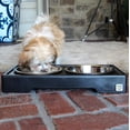 thumbnail image 3 of Cuencos Elevados Ajustables Pet Zone Negro con Doble Cuenco de Acero Inoxidable para Perros, 3 of 8