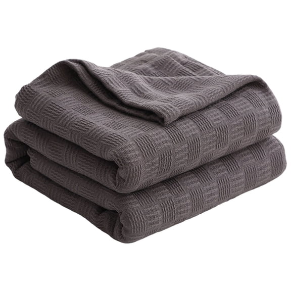 Soft Breathable Yarn Blanket All Season Temperature Control Machine Washable Light Throw Cover for Sofa Bed Travel Adult Kids Sensitive Skin