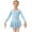 A189 Light Blue, variant on Xdegoge Ballet Leotard with Skirt V-Neck Long Sleeve Dance Practice Wear Professional Gymnastic Training Costume