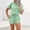 Green, variant on Activewear Sets Womens Summer Sets Pullover Gym Sets Woman Running Sets Cropped Crew Neck Blue Short Sleeve Womens Sets,L