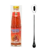 Ninechef Bundle - Pantai Norasingh Thai Sweetened Chili Sauce for Spring Rolls (13.2oz Pack 1) Plus One NineChef Spoon