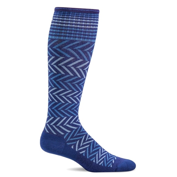 Sockwell Women's Chevron Moderate Graduated Compression Socks Small-Medium Plum
