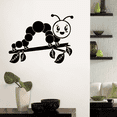 thumbnail image 3 of Caterpillar Cute Crawling Smiling Cute Caterpillar Face Silhouette Vinyl Wall Art Sticker Wall Decal Decoration For Home Room Wall Boys Girls Room Playroom Wall Décor Décoration Size (24x40 inch), 3 of 3
