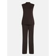 thumbnail image 4 of Time and Tru Women's Turtleneck Tank and Pants Set, 2-Piece, Sizes XS-3XL, 4 of 4