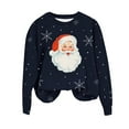 thumbnail image 3 of Women Santa Claus Christmas Sweatshirt Long Sleeve Crewneck Pullover Holiday Graphic Tops Festive Winter Casual Shirts, 3 of 3