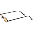 thumbnail image 3 of Extreme Small Oval Sunglasses Color Tinted Flat Lens 51mm (Black / Orange), 3 of 4