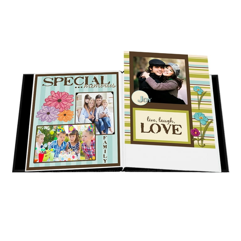 LOYAL BOOK Scrapbook (8 x 8 inch) Scrapbook Album 60 Pages Ideal for Your  DIY Scrapbooking Albums Wedding and Anniversary Family Photo Album (brown)