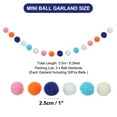 thumbnail image 2 of Uxcell Pom Pom Garland, Decor Hanging Garland Ball Banner with Felt Balls for Halloween Thanksgiving Christmas Wedding Birthday Classic Colors, 2 of 7