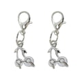 thumbnail image 4 of Unique Bargains 1 Pair Shoelace Charms Sparkly Gemstone Cherry Decorative Shoe Clips Silver Tone, 4 of 5