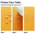 thumbnail image 2 of JIUZHEN Rectangle Tablecloth - Waterproof Spillproof and Wrinkle Resistant Washable Polyester Table Cloth for Dining Party, 52 x 70 inch, Orange Yellow, 2 of 7
