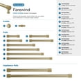 thumbnail image 6 of Amerock Farewind 7-9/16 inch (192mm) Center-to-Center Golden Champagne Cabinet Pull, 6 of 6