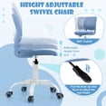 thumbnail image 6 of Giantex Kids Desk Chair, Adjustable Swivel Chair for Children, Armless Mesh Task Student Study Chair w/Lumbar Support & Adjustable Height, Rolling Computer Chair, Blue, 6 of 8
