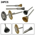 thumbnail image 3 of 24Pcs Brass Brush Steel Wire Wheel Brushes Rotary Tool for Metal Rust Removal, 3 of 5