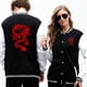thumbnail image 4 of Chaquetas para hombre con estampado de dragón rojo personalizado, ropa transpirable de gran tamaño, ropa de calle informal de moda para otoño, uniforme de béisbol, 4 of 5