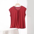 thumbnail image 2 of fatyb Summer Tank Tops for Women Sleeveless Comfy Lounge Blouses Loose Crewneck Womens Pajama Shirts, 2 of 4