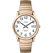 Timex Men's Easy Reader 35mm Watch – Gold-Tone Case White Dial with Gold-Tone Tapered Expansion Band