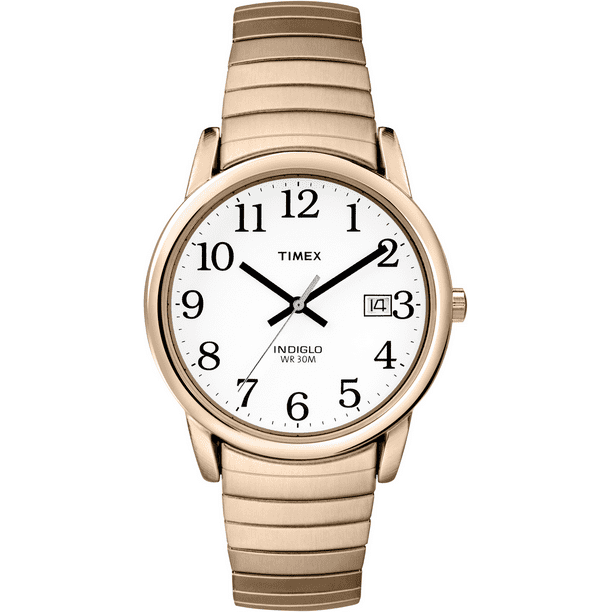 timex men's easy reader large dial watch