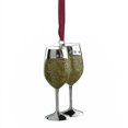 thumbnail image 2 of Northlight 3.25" Regal Shiny Silver-Plated Glitter Wine Glasses with European Crystals Christmas, 2 of 2