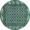 thumbnail image 1 of Ahgly Company Indoor Round Southwestern Light Blue Country Area Rugs, 6' Round, 1 of 4