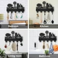 thumbnail image 6 of Farm Cow Sheep Coat Rack Wall Mounted Wood Farmhouse Animal Key Hanger Wall Art Decor 11.8×7.9inch 5 Alloy Hooks Black Key Rack Organizer for Gift Entryway Hallway Kitchen Room, 6 of 9