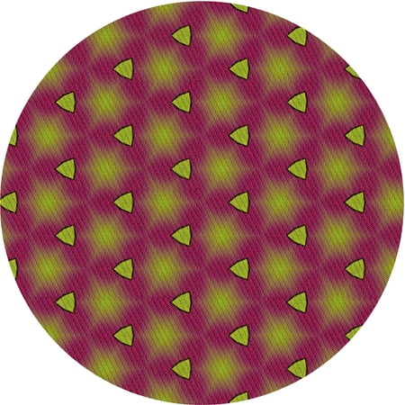 

Ahgly Company Indoor Round Patterned Light Brown Area Rugs 6 Round