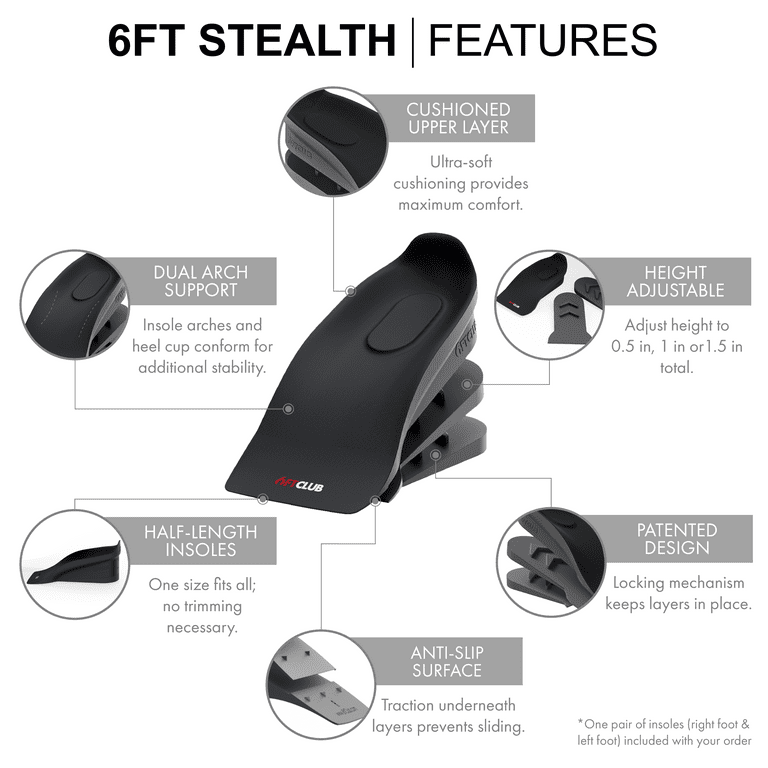 Vertical increasing shop insoles