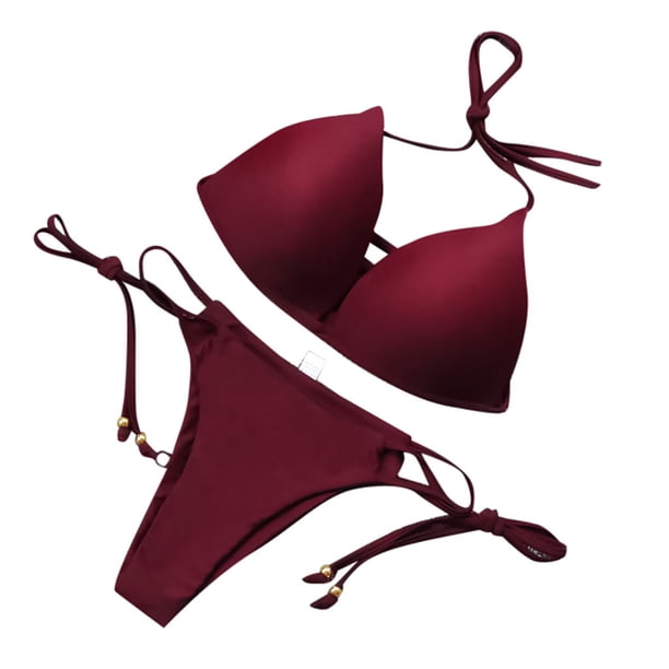 Cómodo conjunto de bikini para mujer Traje de baño Push-Up Sujetador con relleno Traje de baño Ropa de playa OAVQHLG3B Store lin121212