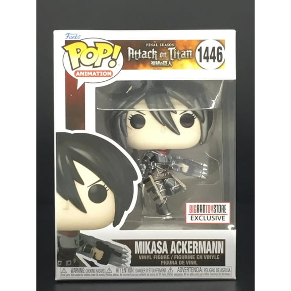 Funko POP! Anime Attack on Titan AOT Mikasa Ackerman Metallic Exclusive #1446