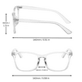 thumbnail image 3 of OWL Square Blue Light Glasses Computer Screen Time Specs for Men and Women, 3 of 7