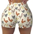 thumbnail image 2 of Picia Funny Chicken Printed Workout Shorts for Women Seamless Scrunch Butt Lifting High Waisted Yoga Gym Booty Running Moisture-wicking Short Pants-Large, 2 of 9