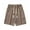 Brown, variant on WREESH Men's Casual Shorts Striped Shorts Casual Fashion Elastic Waist Drawstring Short with Pockets Black