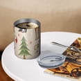 thumbnail image 3 of 12oz Coffee Tumblers Beige Christmas Santa and Animal Pattern Stainless Steel Vacuum Insulated Travel Tumbler Coffee Cups Mug with Lid and Straw with Cleaning Brush for Cold & Hot Drinks, 3 of 5