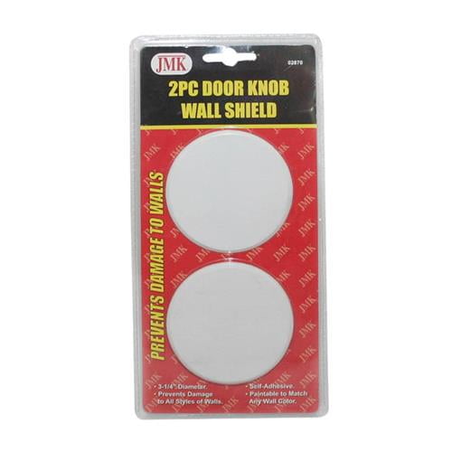 2Pc Door Knob Wall Shield Round White Self Adhesive Protector Prevents