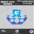 thumbnail image 3 of Kalair GFX Graphics Kit for Husqvarna TC50 (2024) Nightcity Series, 3 of 5
